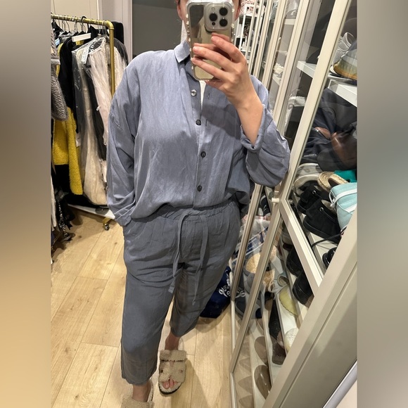 Zara women’s blue grey suit set. Size xs top size M bottom. New - Picture 15 of 15